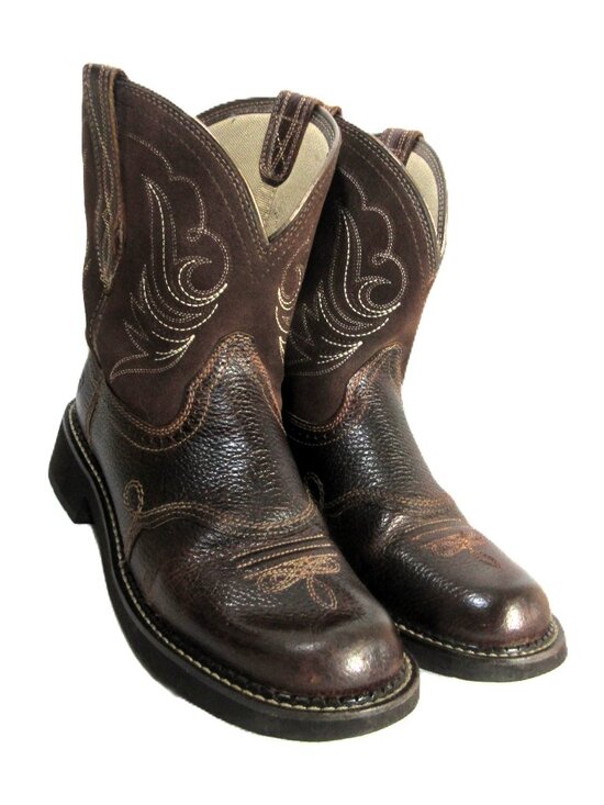 Ariat Shoes - ARIAT WOMEN'S LEATHER BABY PHAT WESTERN BOOTS SIZE 8.5B RUSSET BROWN